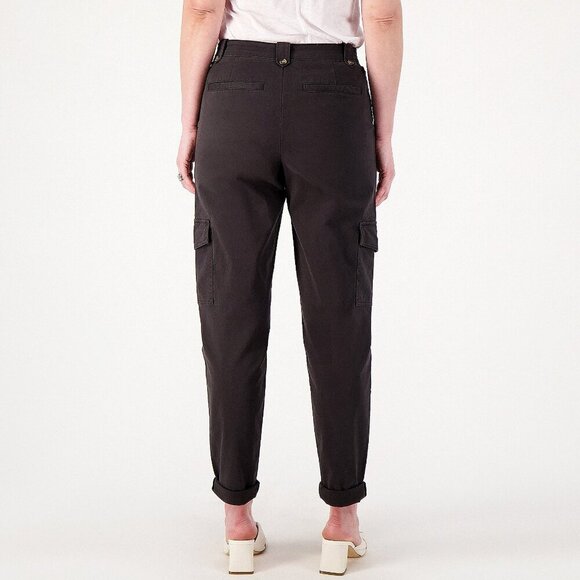 Candace Cameron Washed Black Bure Regular Utility Pants - Picture 2 of 7